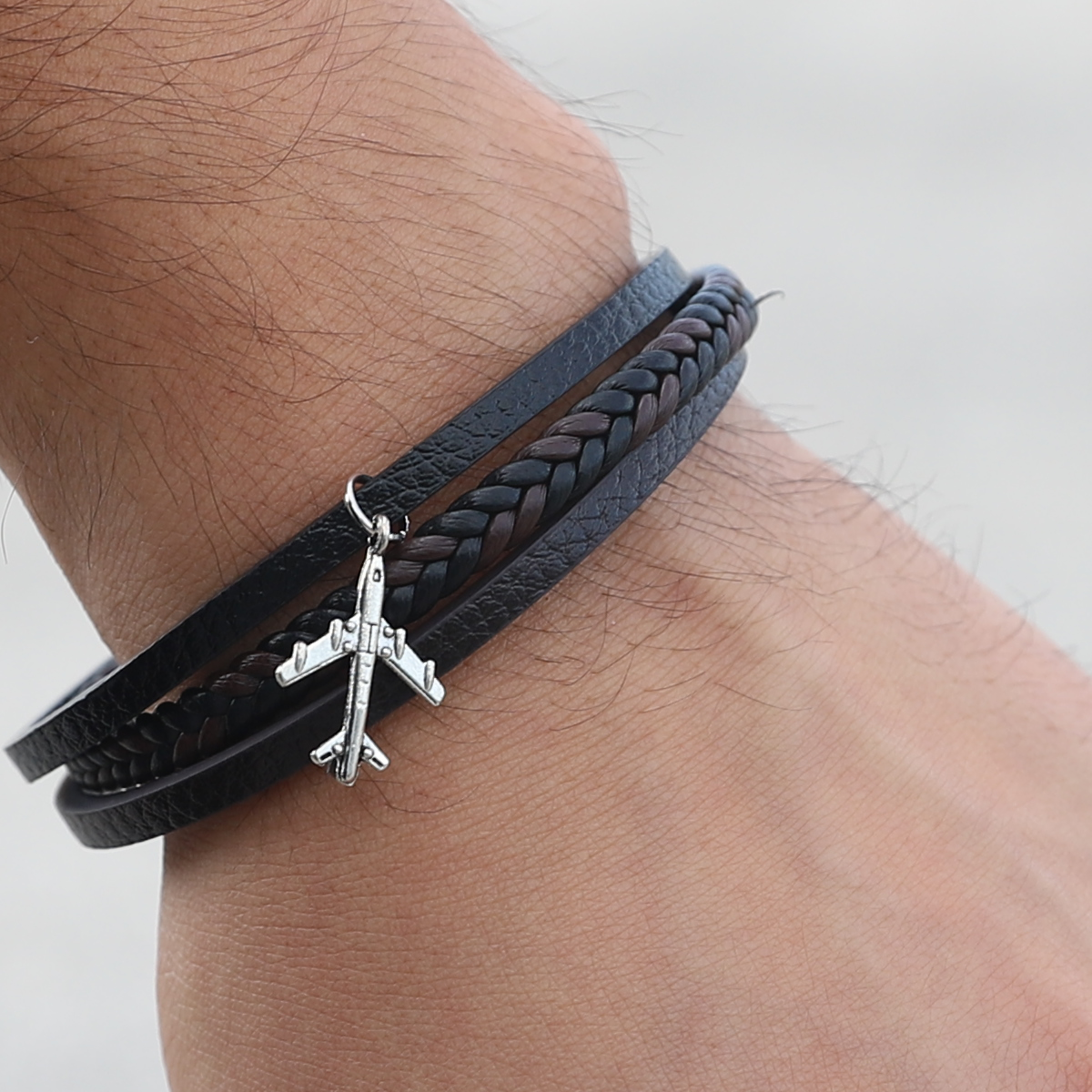 Braided Multicolor Airplane Bracelet image 2