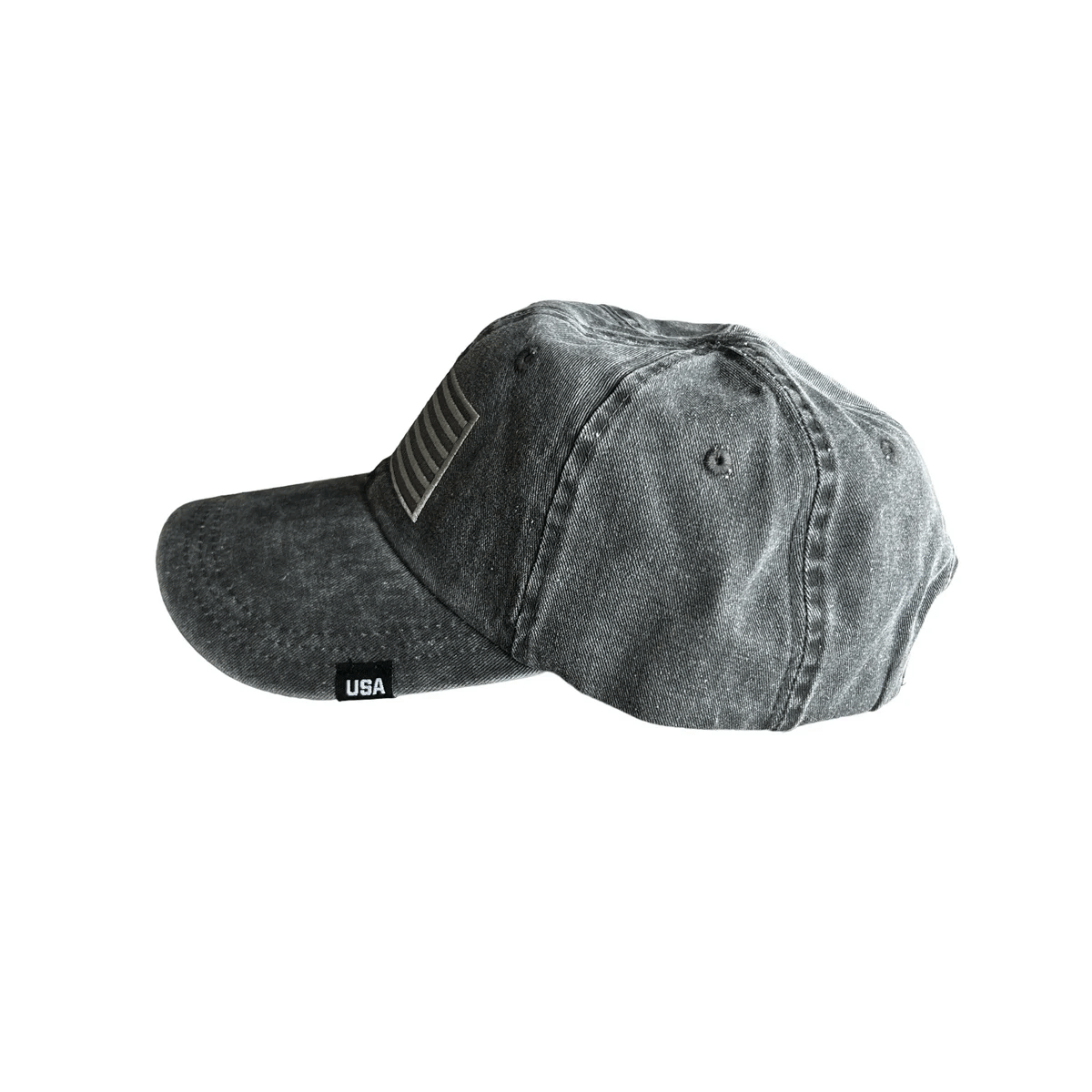 USA Tactical Grey Baseball Hat � Buttonless Aviation Flag Cap image 2