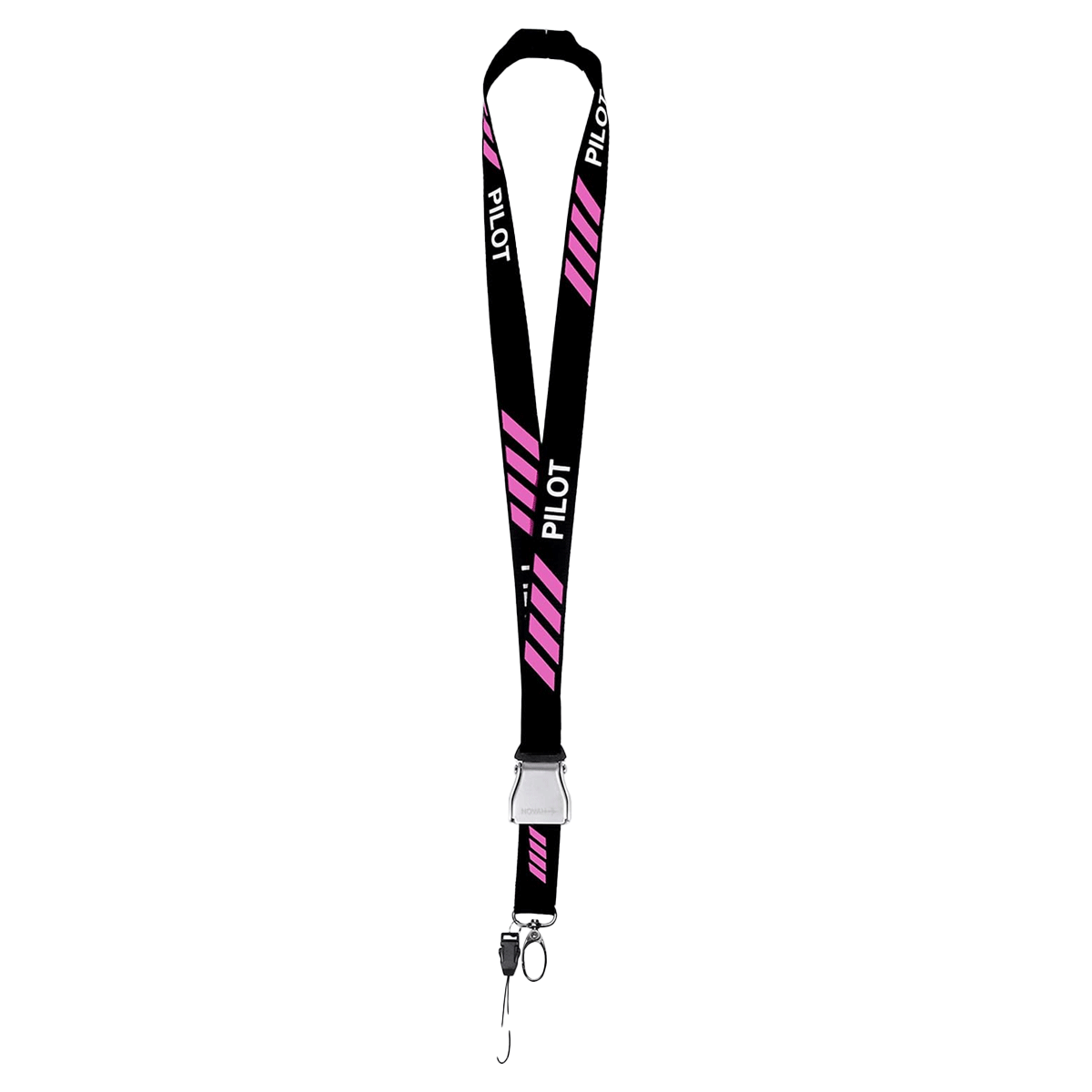 Pilot Lanyard � Pink Stripes (3 & 4 Stripes) with Seatbelt Buckle image 1