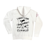 Dare to Fly �I Haven�t Flown Everywhere� Hoodie � White Aviation Hoodie image 0