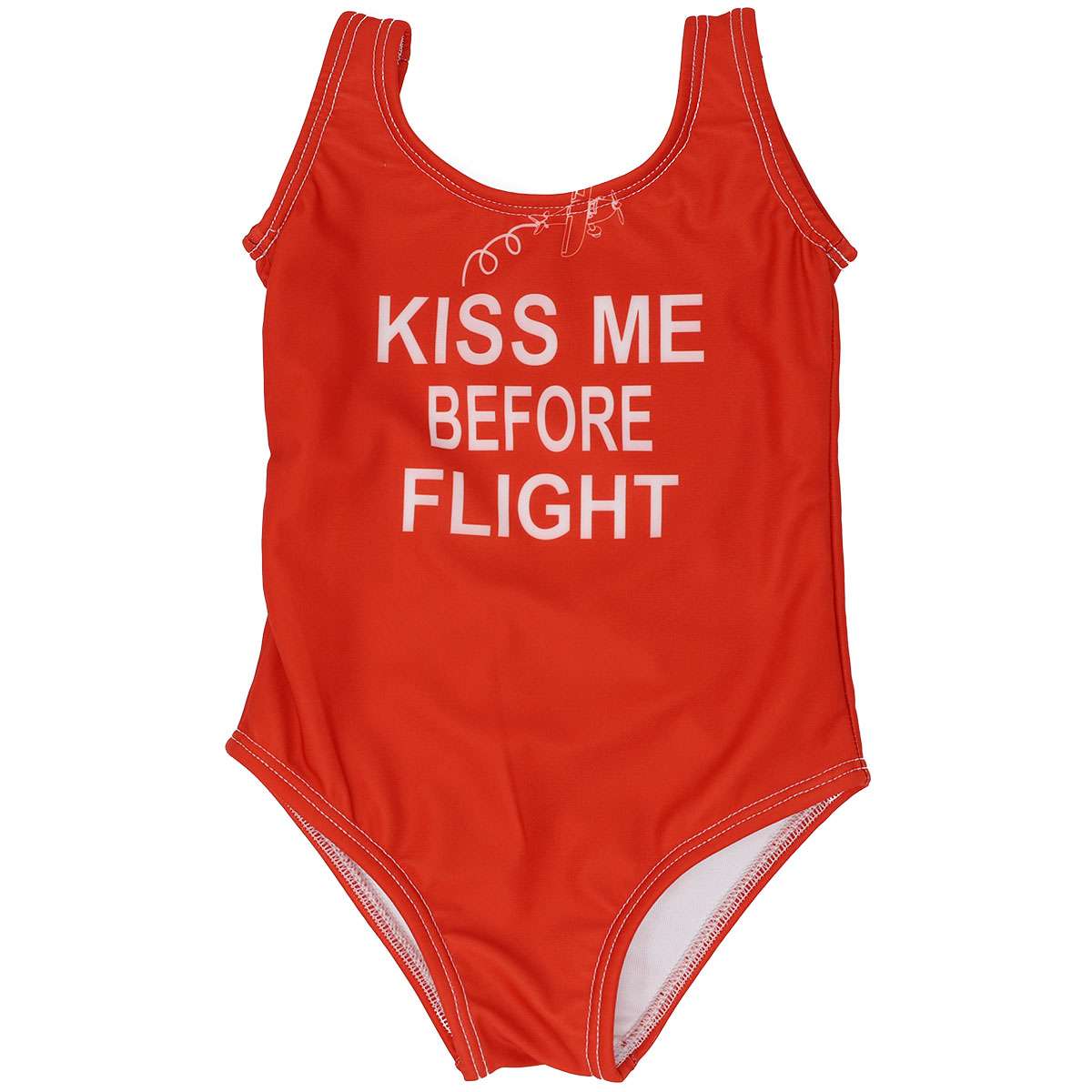 Baby Girl Bathing Suit - Kiss Me Before Flight image 0