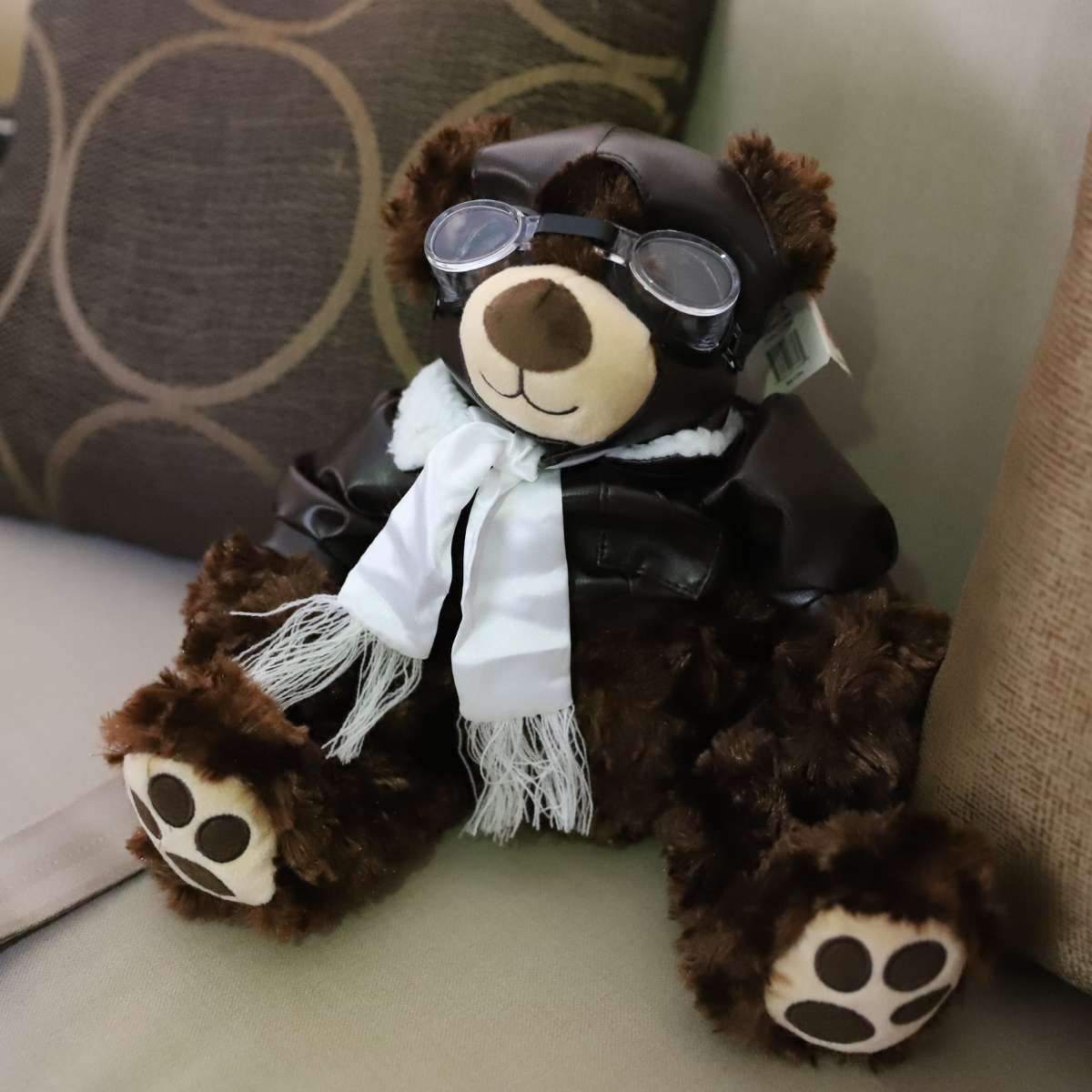 Plush Pilot Bear 14" image 1