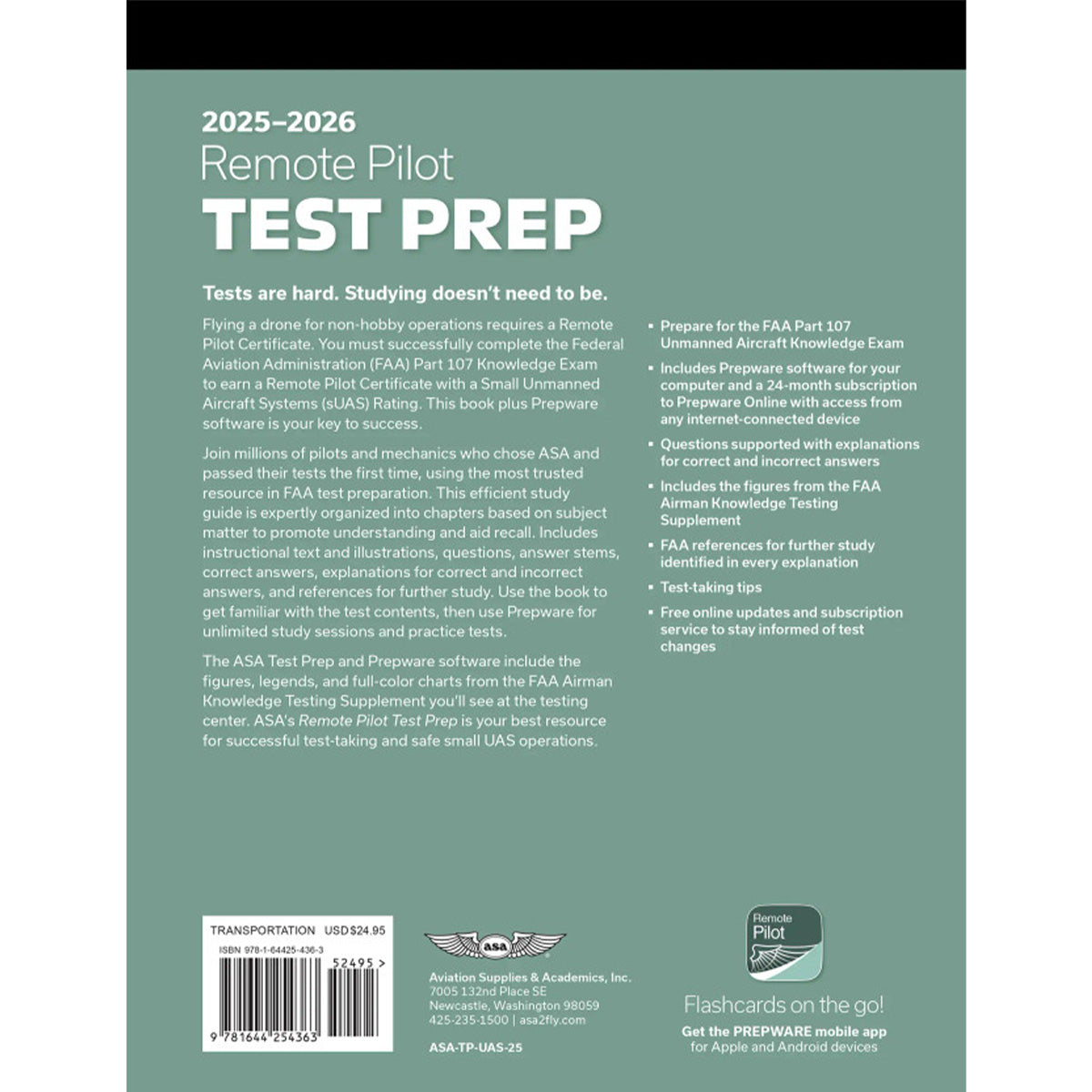 2025-2026 Remote Pilot Test Prep with prepware download