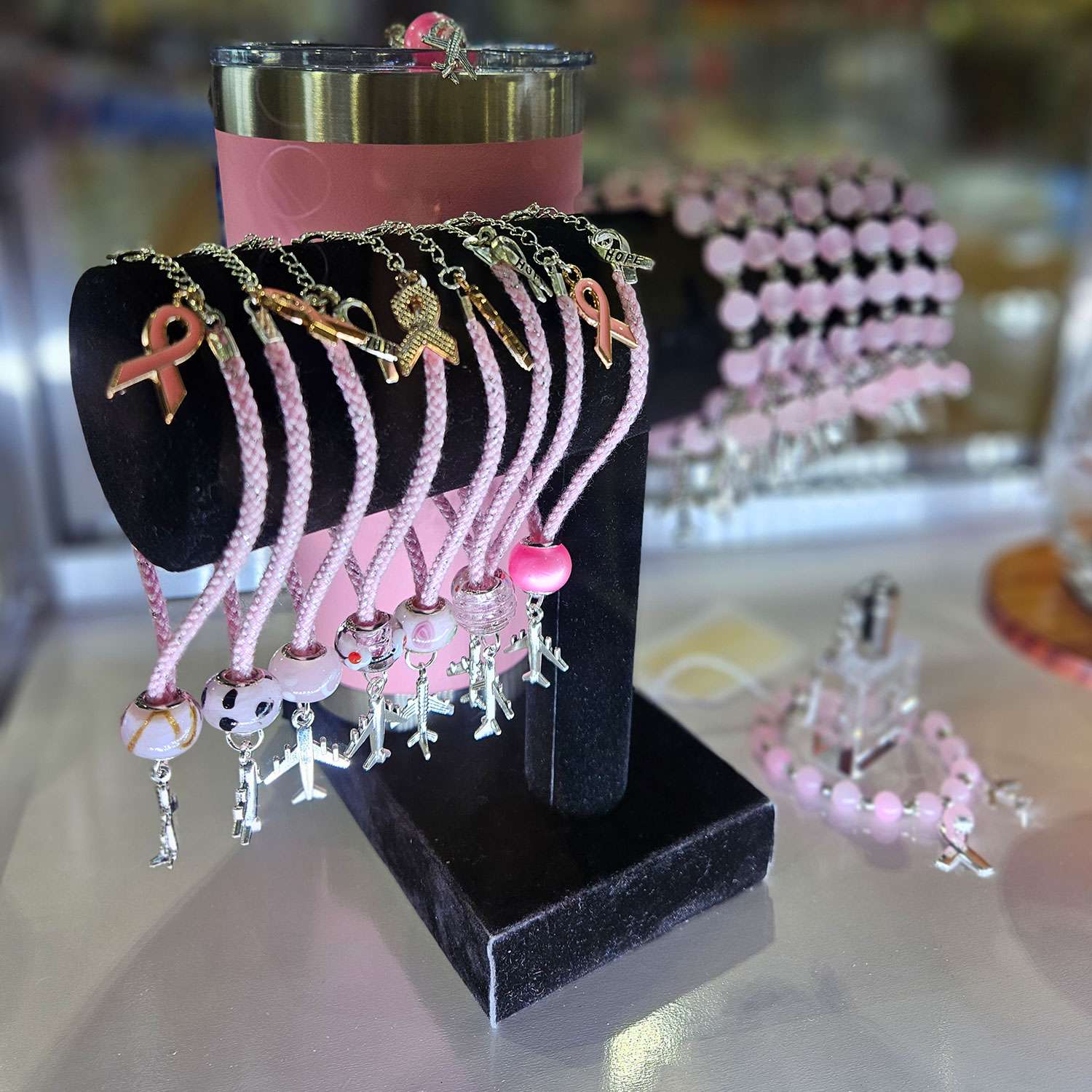 Pink Breast Cancer Awareness Bracelet image 0