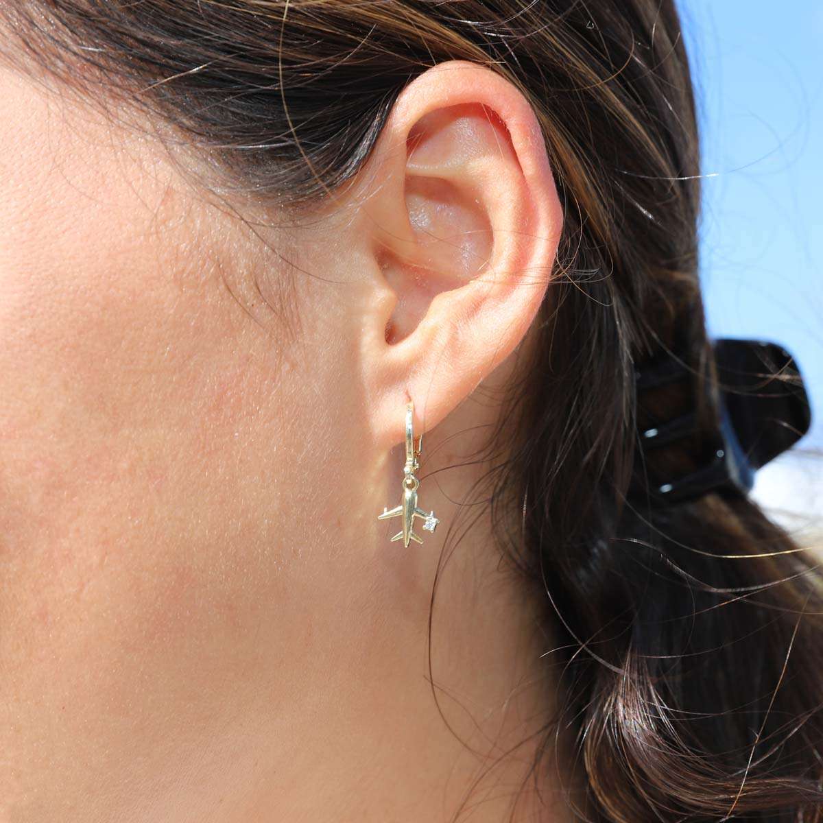 Tinywings Gold Earrings image 2