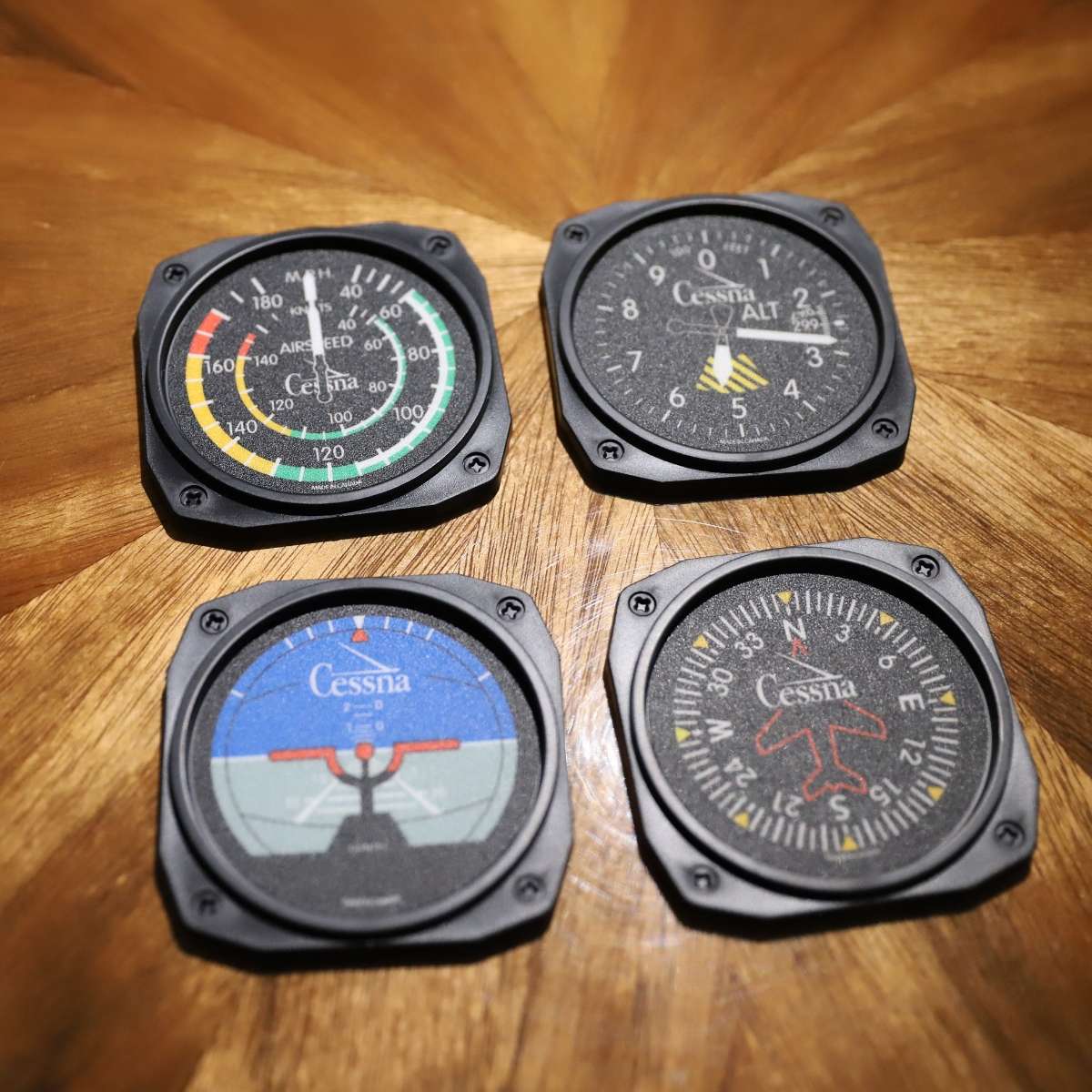 4-Piece Cessna Instrument Coaster Set image 0