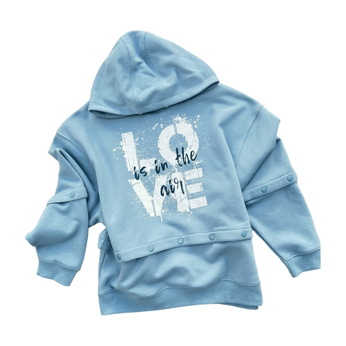Dare to Fly 4-in-1 Hoodie Sweatshirt � Dusty Blue | Love Is in the Air image 0