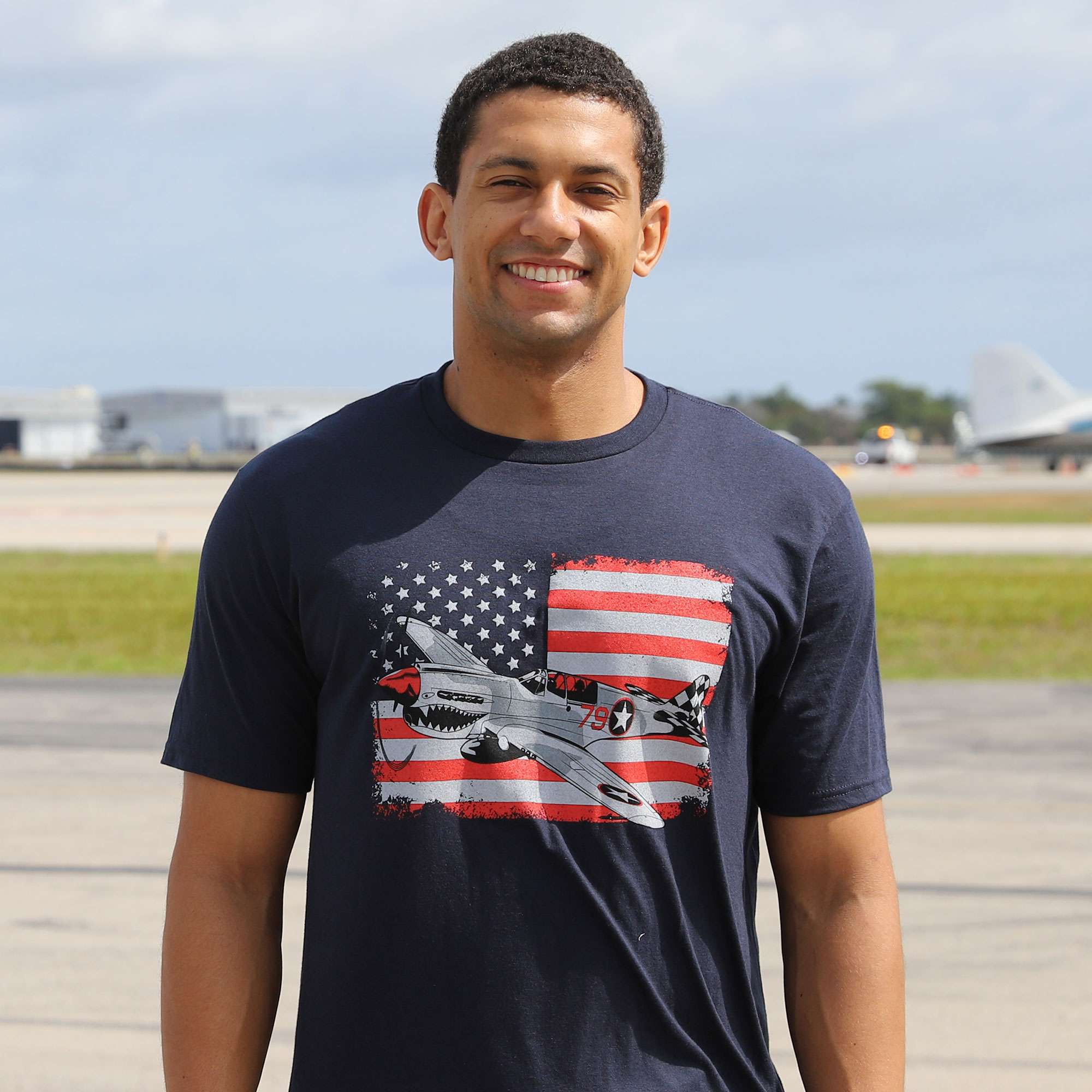 Banyan Blue P-40 Warhawk T-Shirt image 0