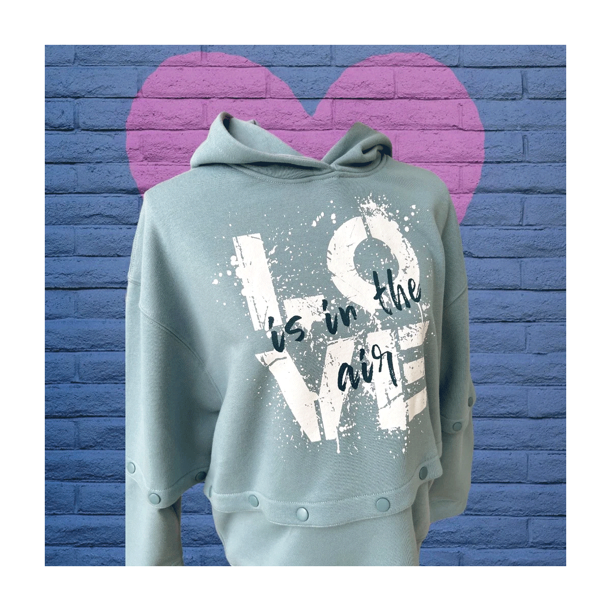Dare to Fly 4-in-1 Hoodie Sweatshirt � Dusty Blue | Love Is in the Air image 1