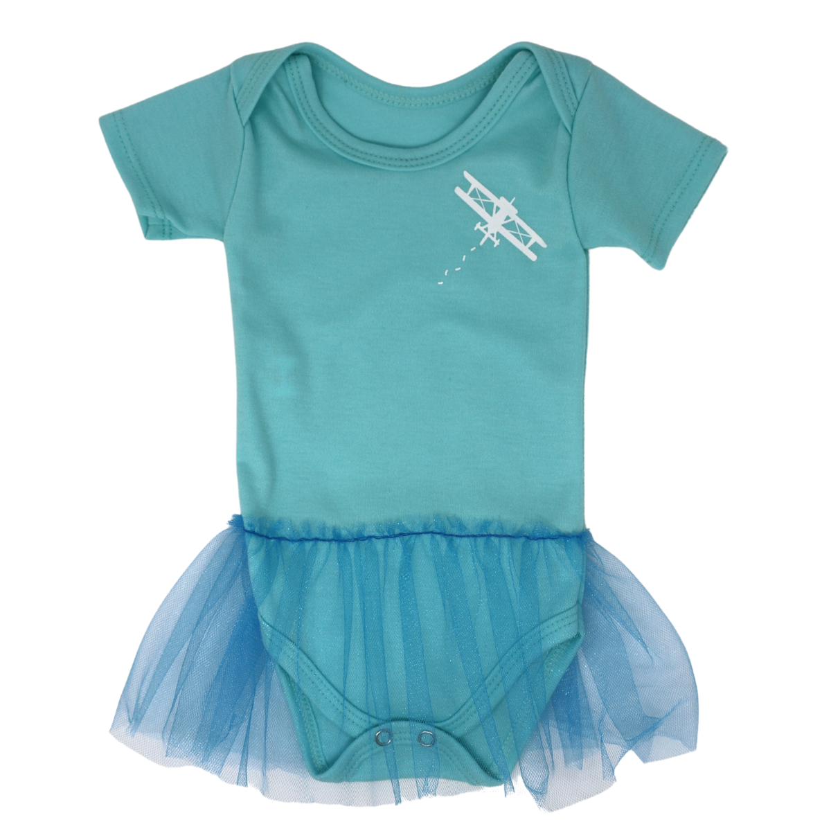 Tutu Tulle Baby Onesie With Plane Detail image 2