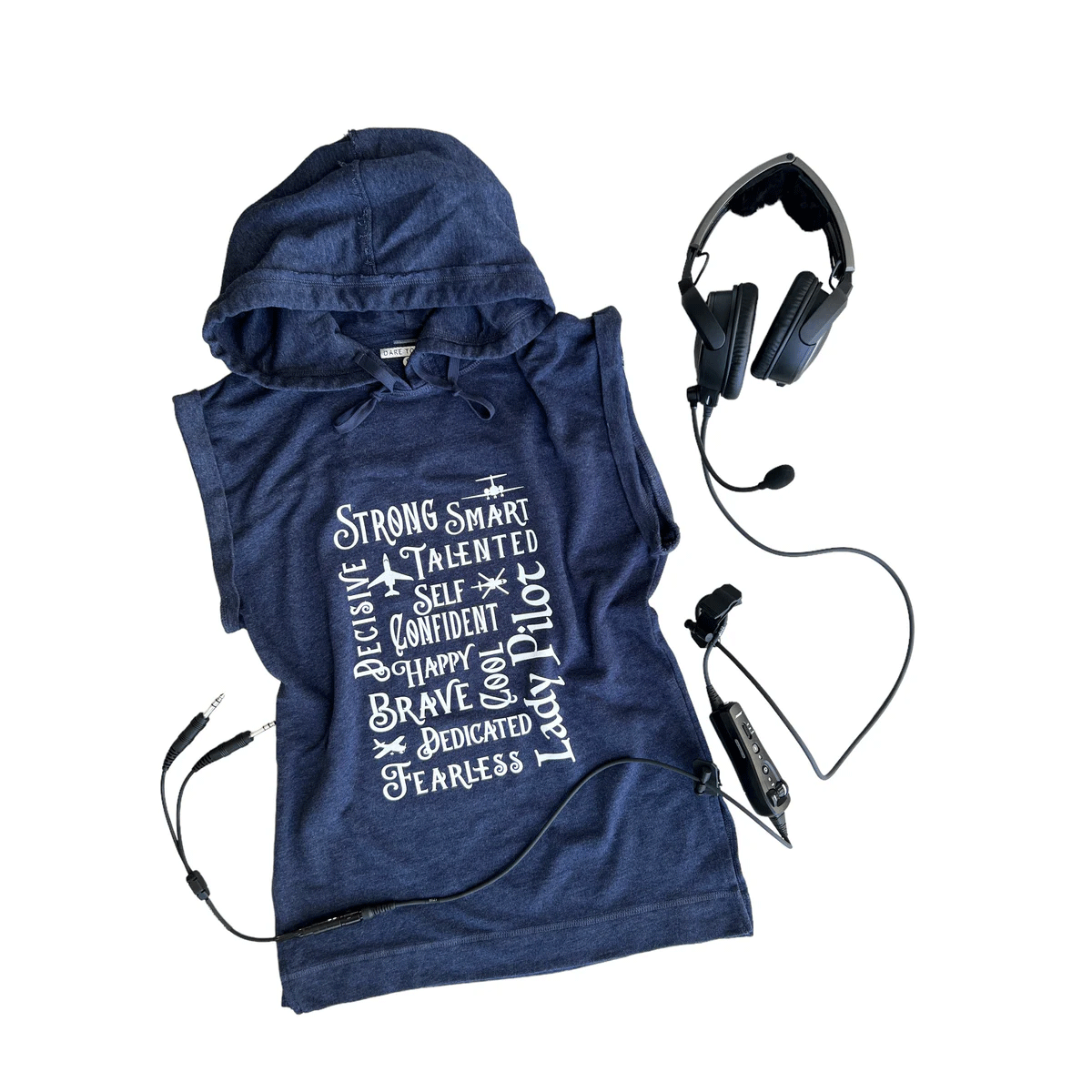 Dare to Fly Women�s Hooded Muscle Tank � Burnout Wash image 2