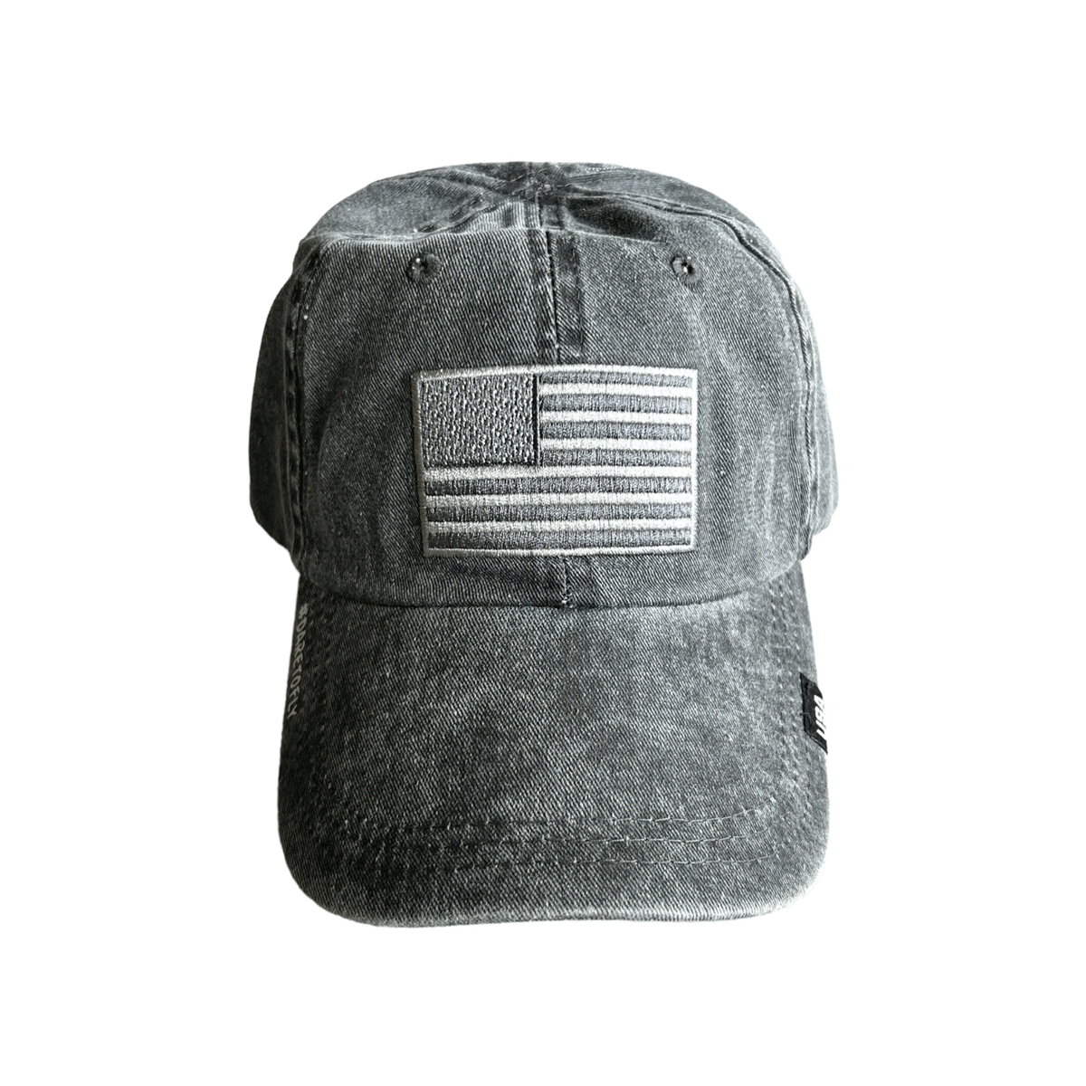 USA Tactical Grey Baseball Hat � Buttonless Aviation Flag Cap image 0