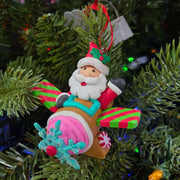 Santa on an Ice Cream Cone Airplane Ornament image 0
