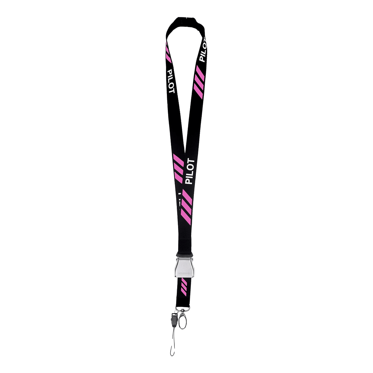 Pilot Lanyard � Pink Stripes (3 & 4 Stripes) with Seatbelt Buckle image 3