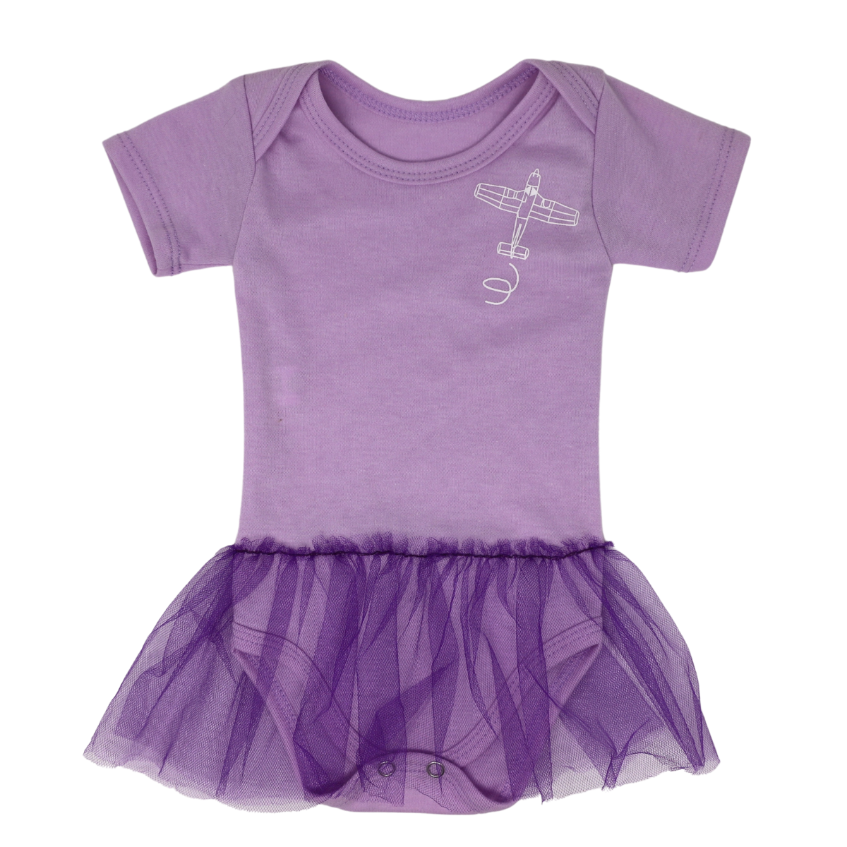 Tutu Tulle Baby Onesie With Plane Detail image 6