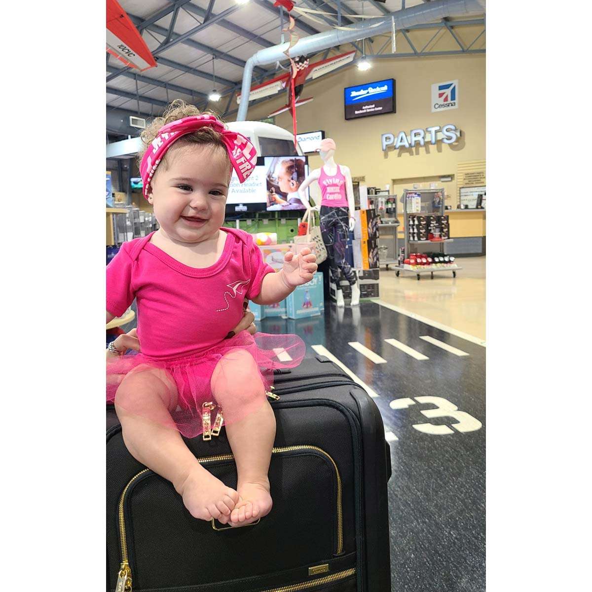 Tutu Tulle Baby Onesie With Plane Detail image 8