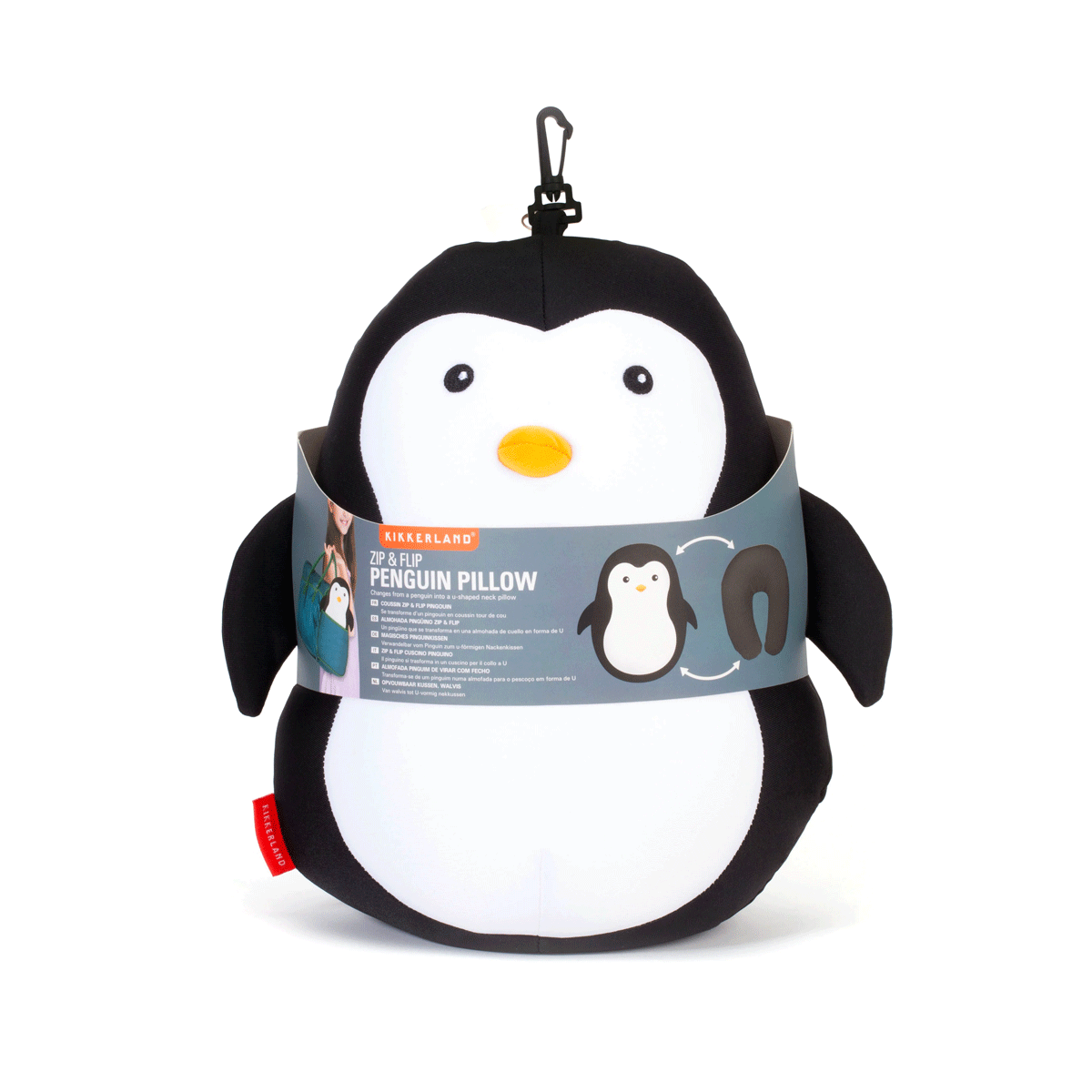 Penguin Zip & Flip Travel Pillow � Plush Support Pillow for Travel & Home image 0