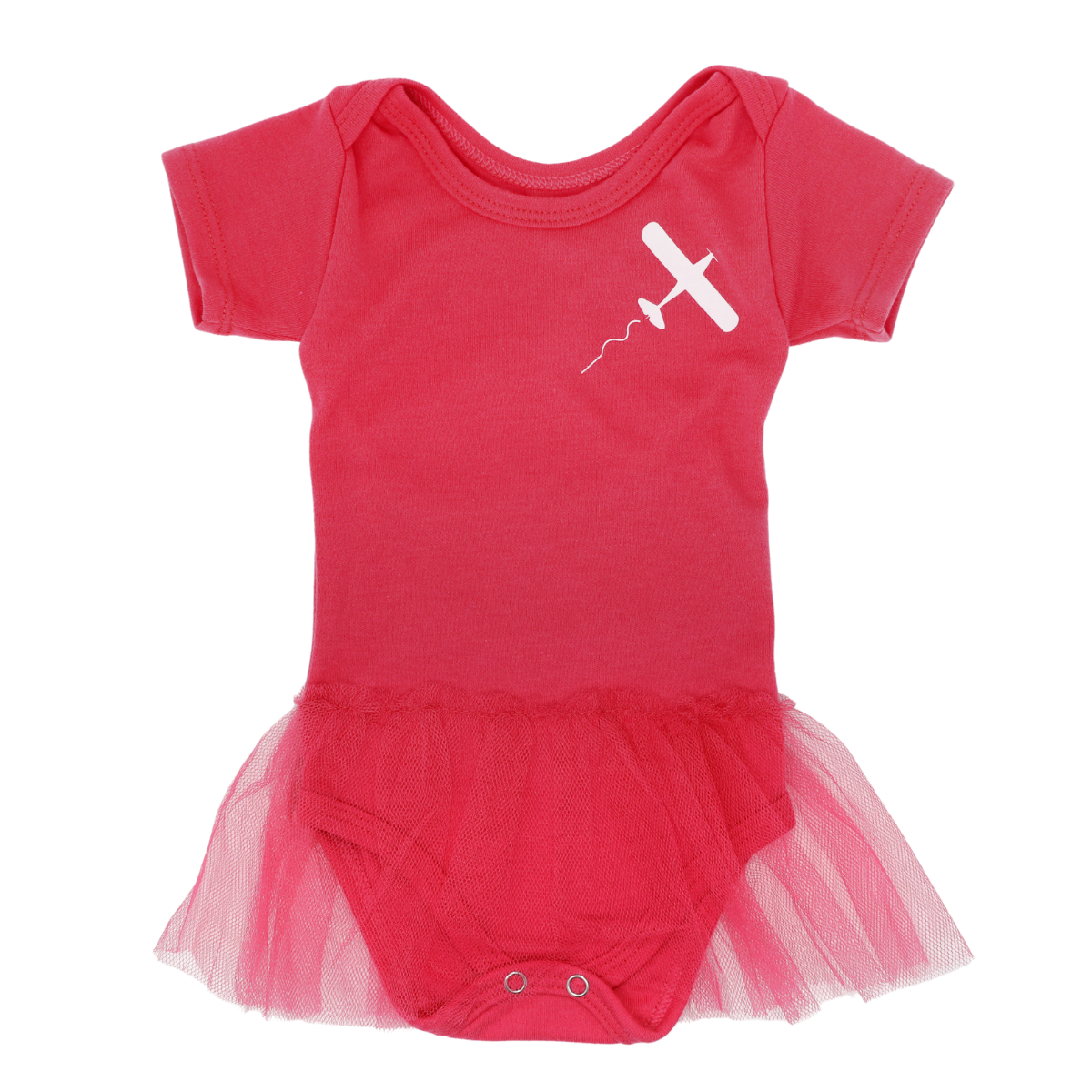 Tutu Tulle Baby Onesie With Plane Detail image 4