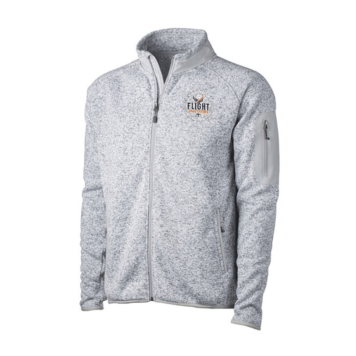 Flight Outfitters Men�s Fairbanks Fleece � Heather Stone | Mid-Layer Adventure Fleece image 1