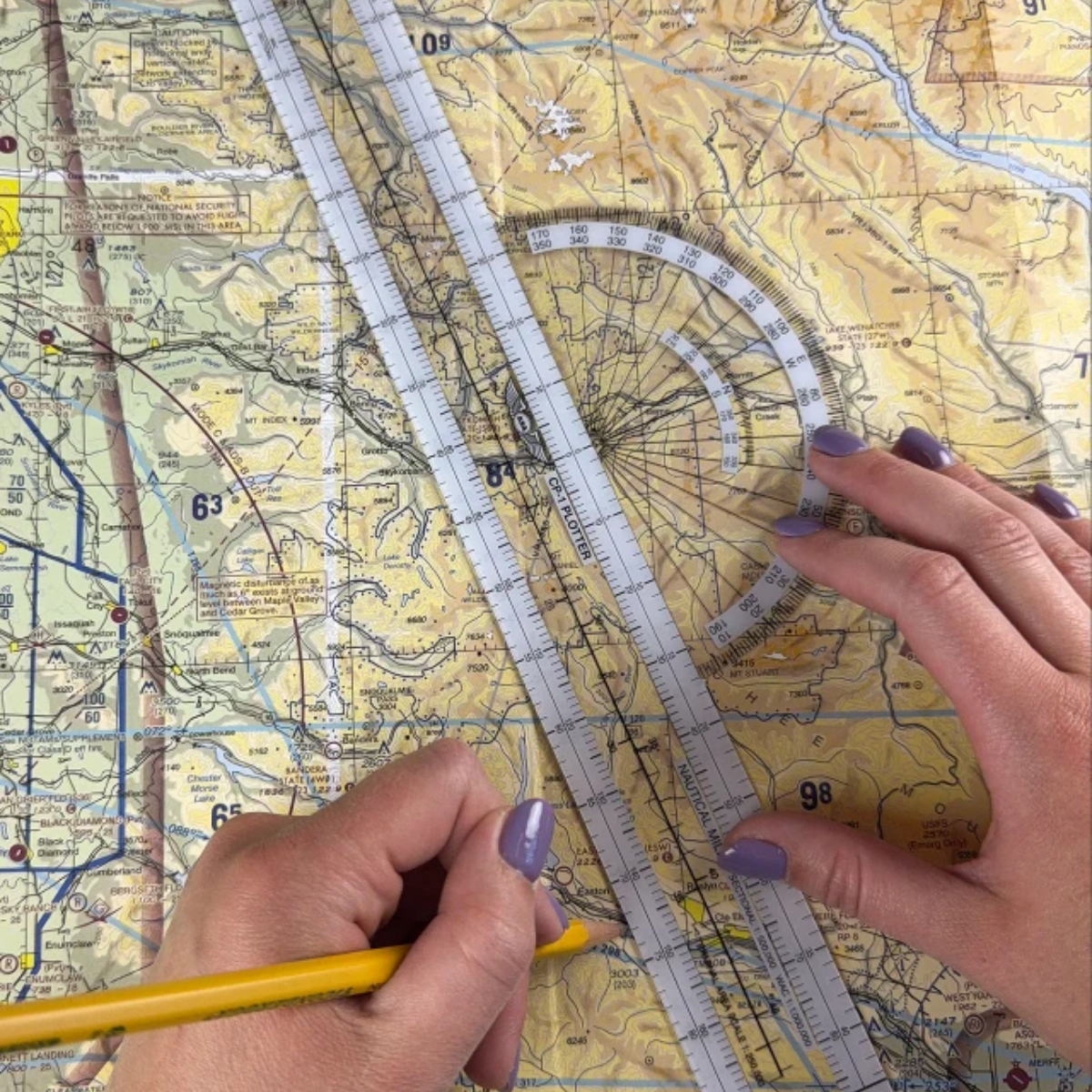 Flight planning fixed plotter