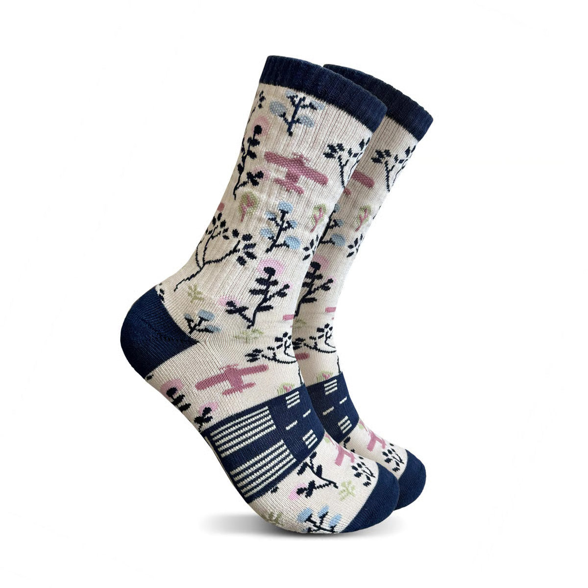 Airplane Floral Socks