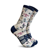 Airplane Floral Socks