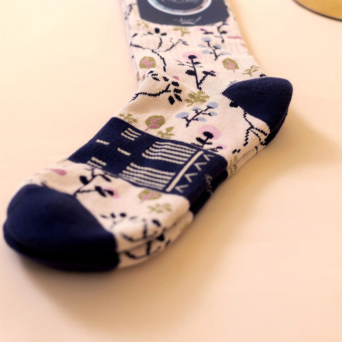 Airplane floral crew socks