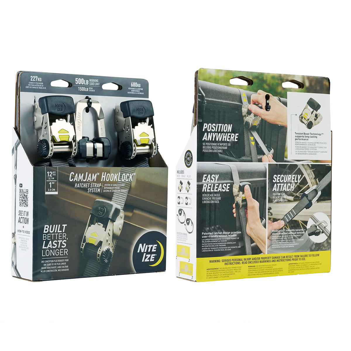Camjack hooklock ratchet strap system