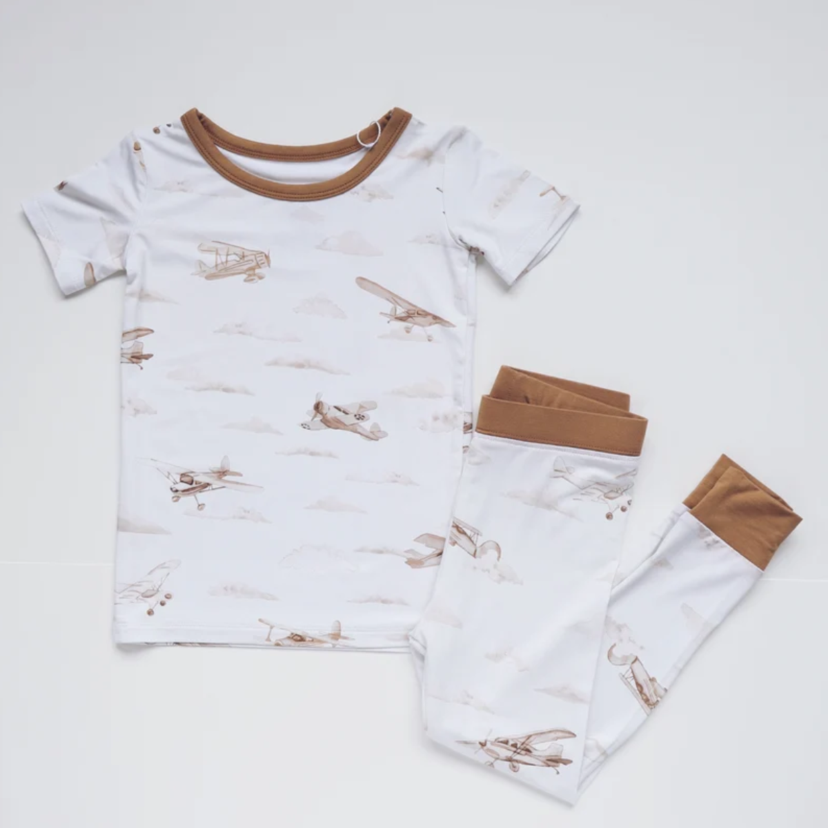 aviation two piece pajamas for kids