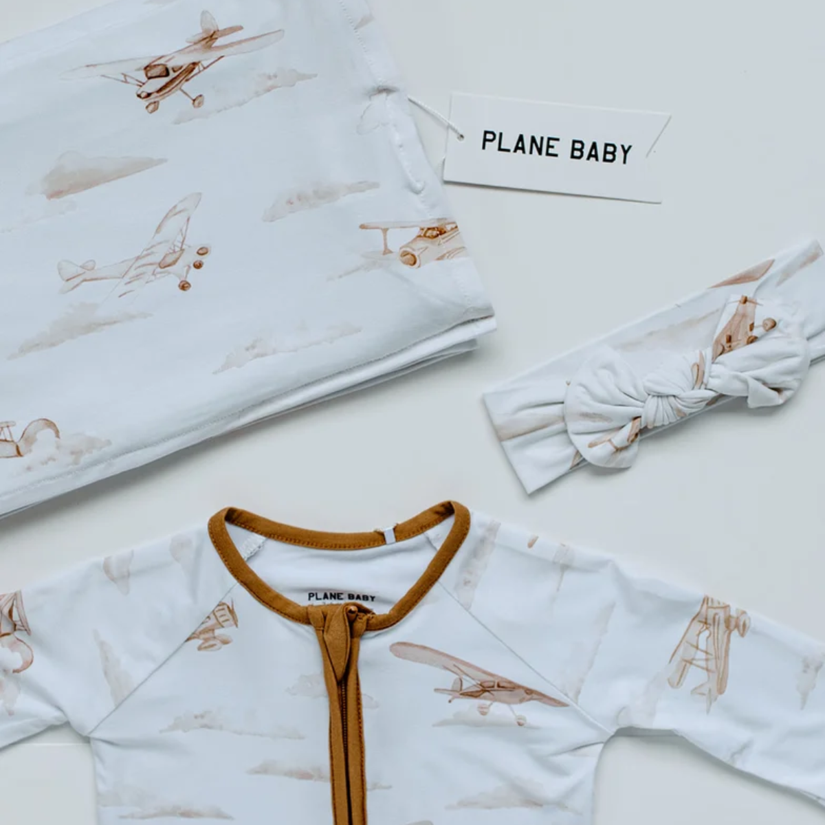 plane baby copper headband 