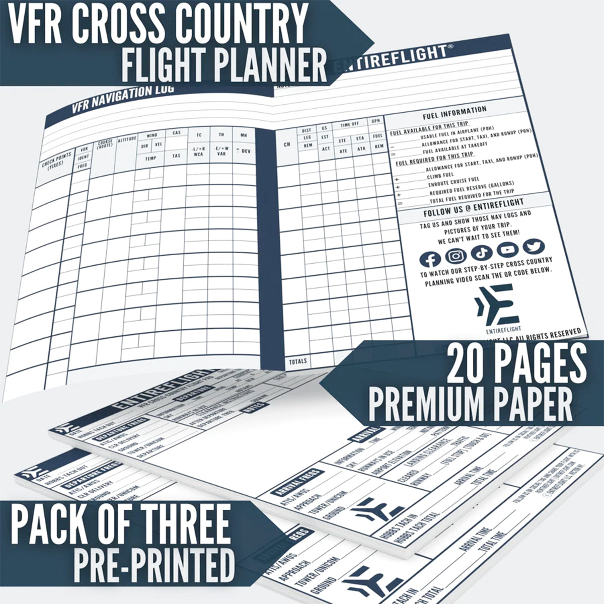 Cross country planning flight pad