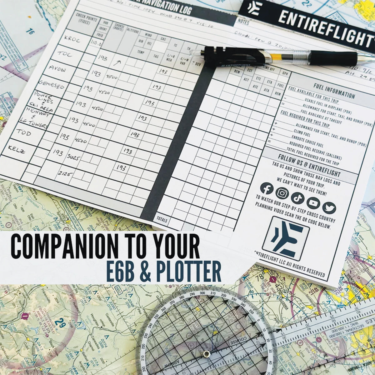 Cross country planning flight pad for pilots