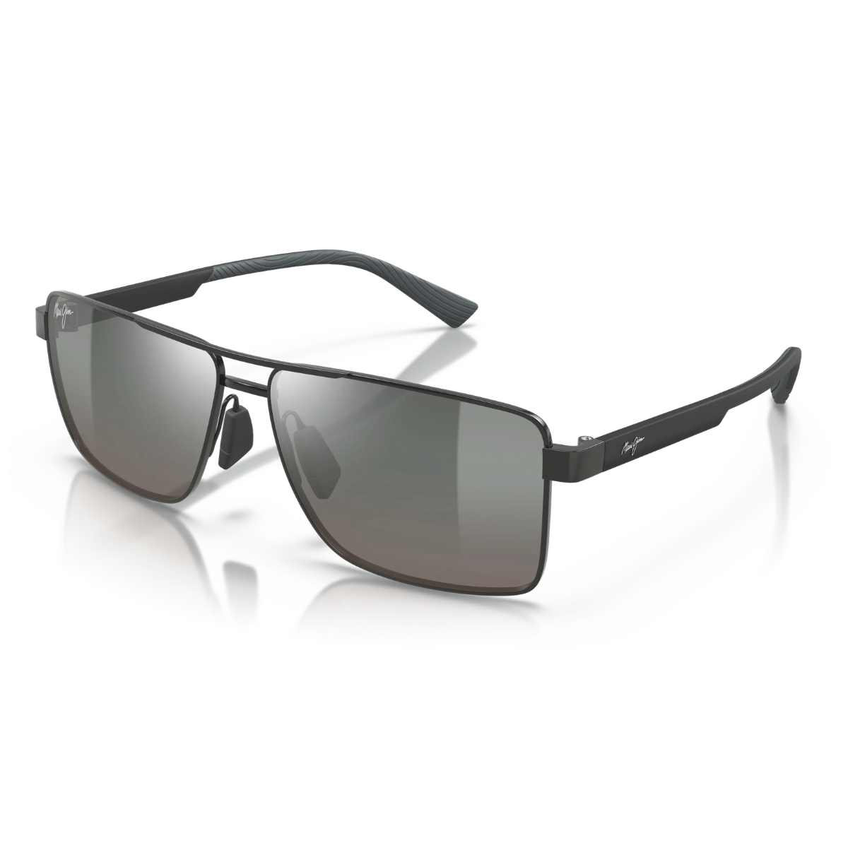 Maui Jim PIHA Shiny Gunmetal Sunglasses 