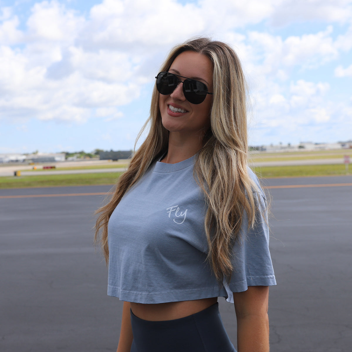 Dare To Fly Blue Crop Top
