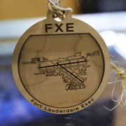 FXE Map Wood Ornament 