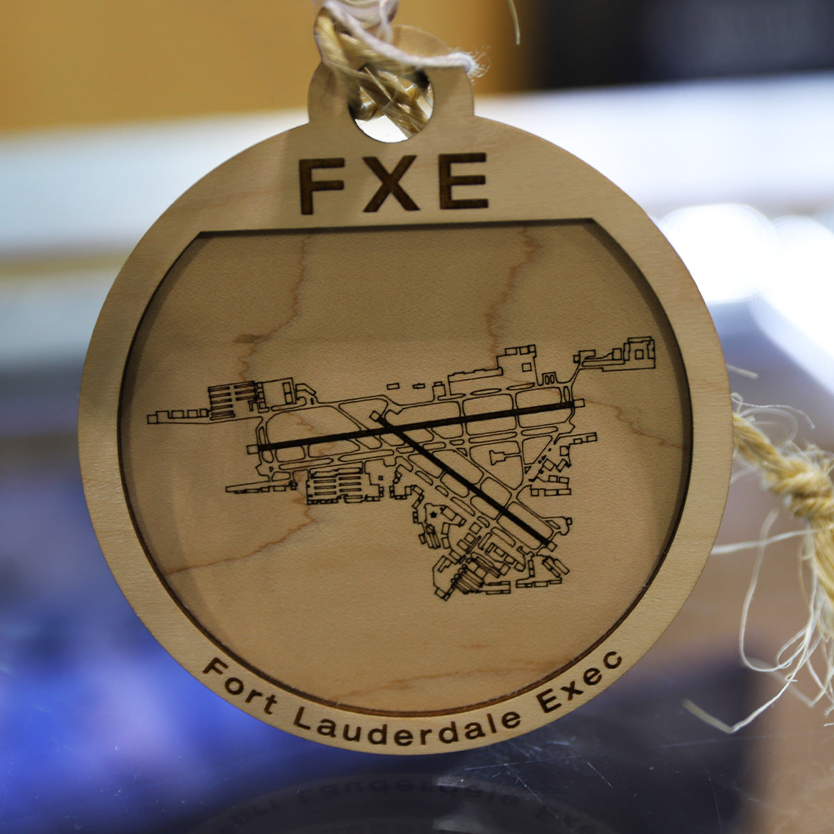 FXE Map Wood Ornament 