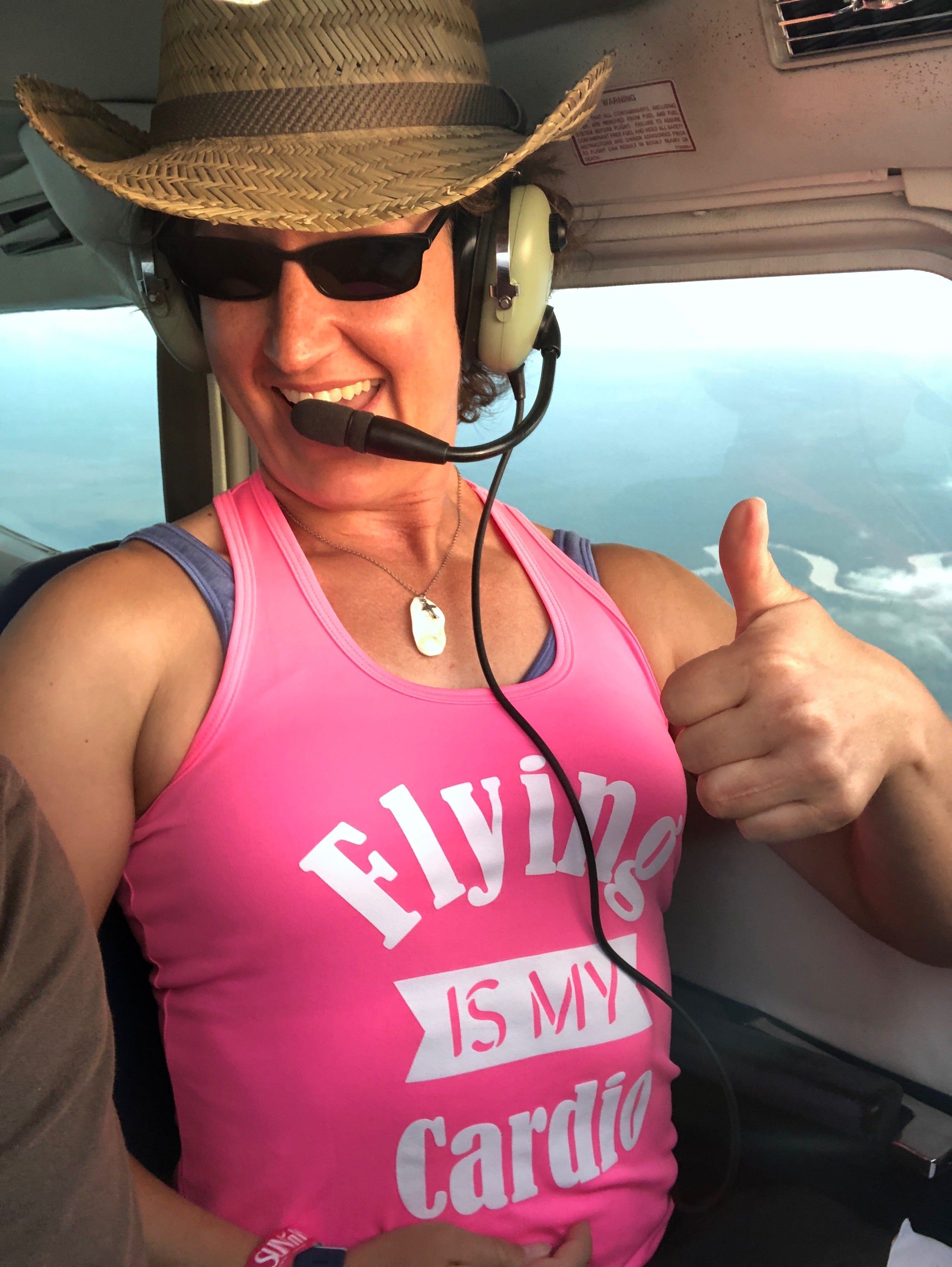 Flying is my Cardio Racerback Tank Top