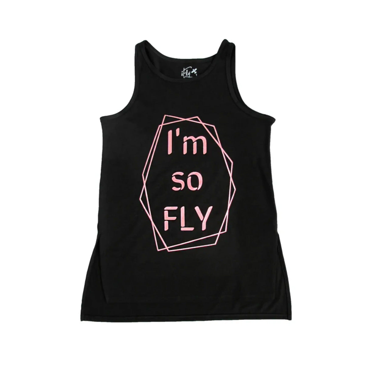 Im so fly black tank top DTF