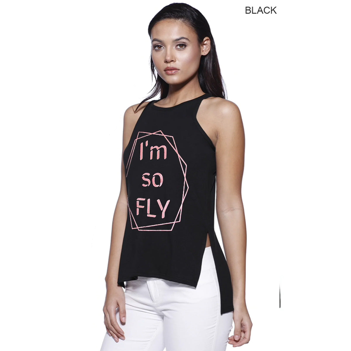 I'm so fly black tank top - dare to fly 