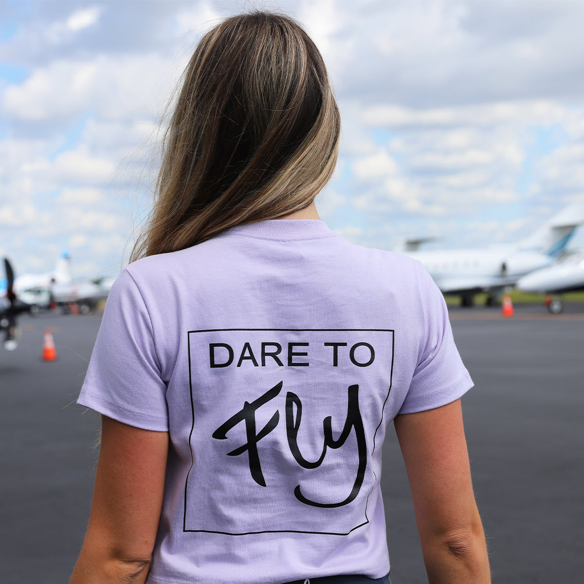 Dare To Fly Lavender Crop Top