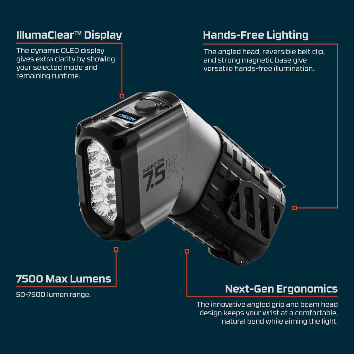 NEBO paradigm flashlight product details
