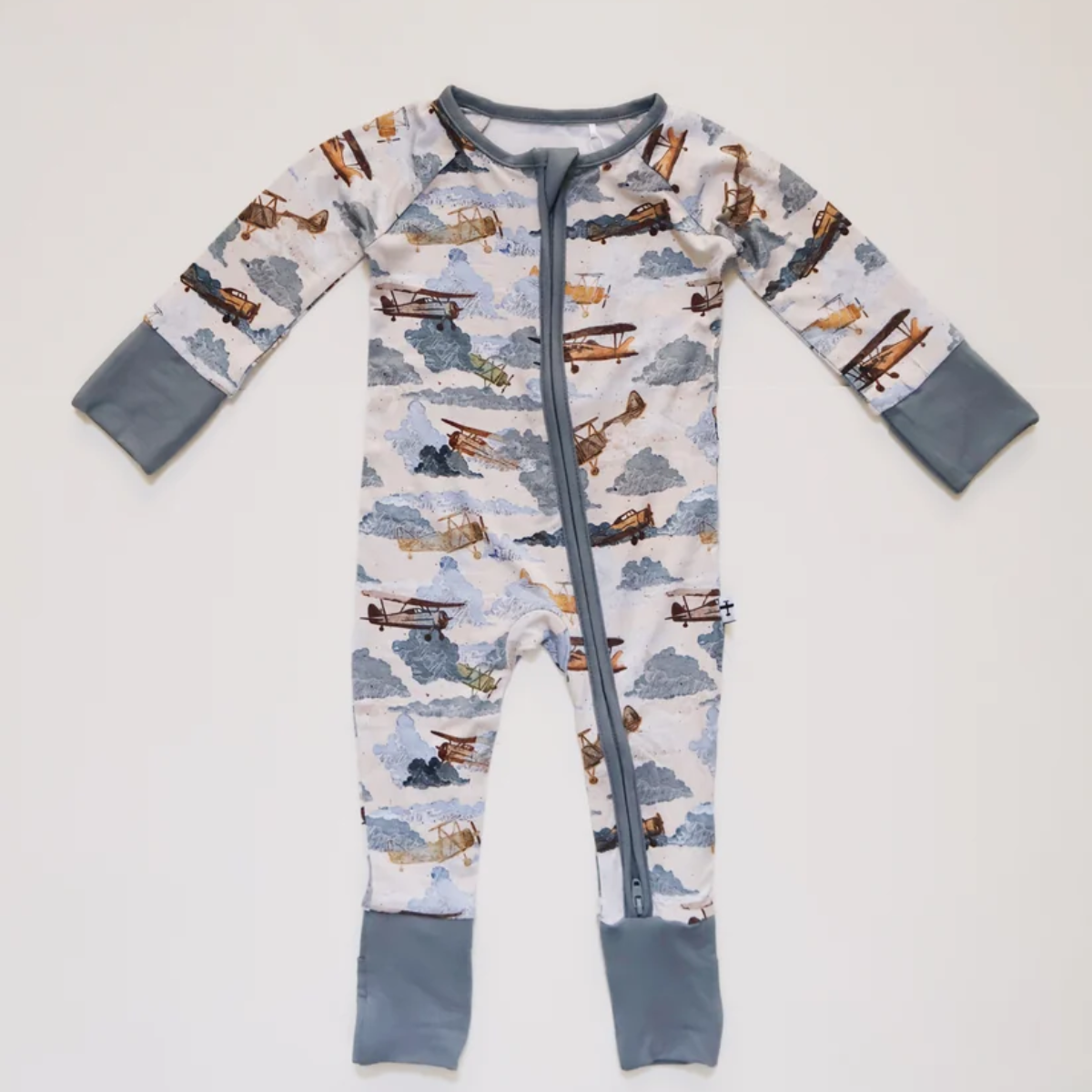 Plane Baby November Zippered Romper