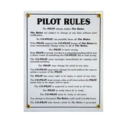 Pilot Rules Sign