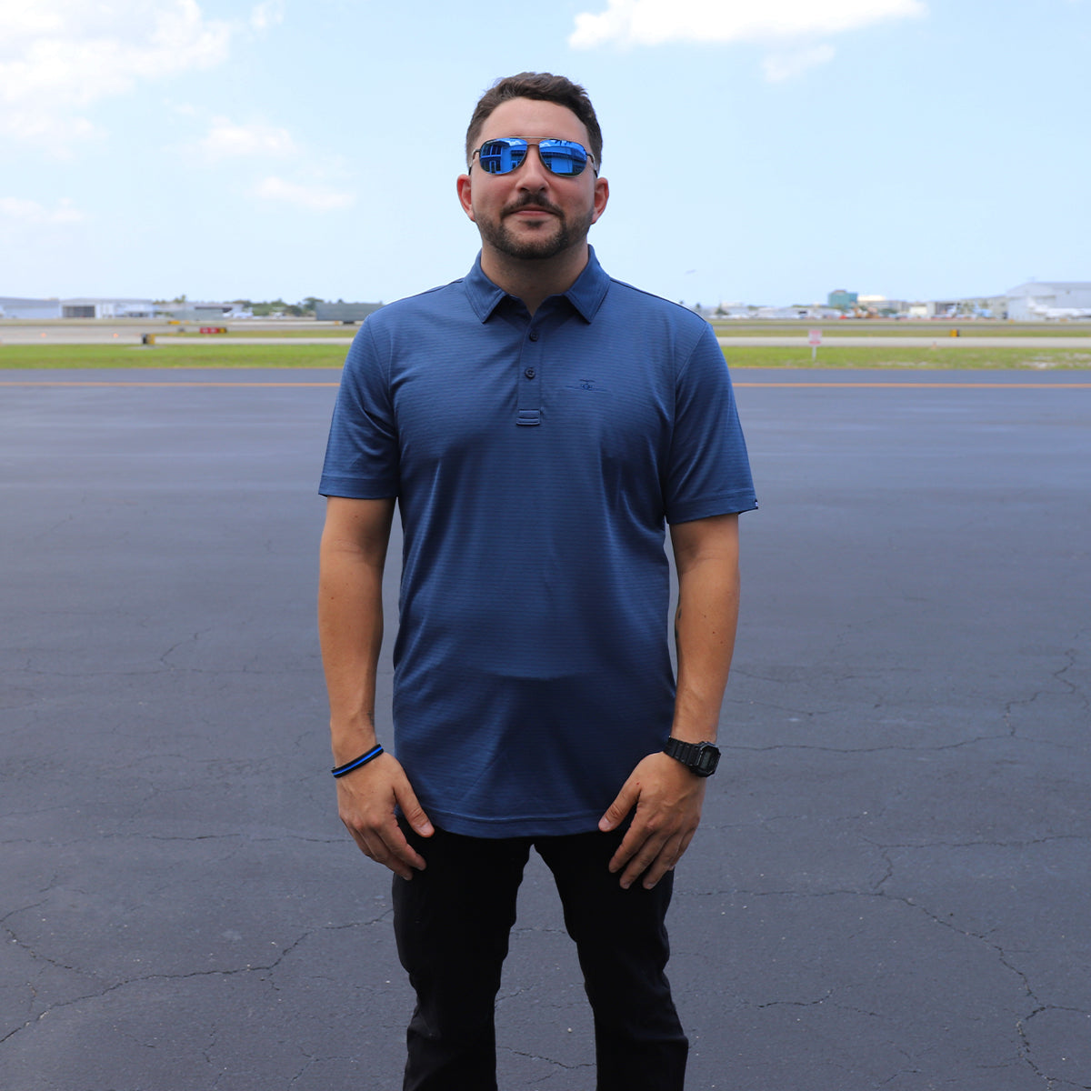 TravisMathew Performance Polo Blue
