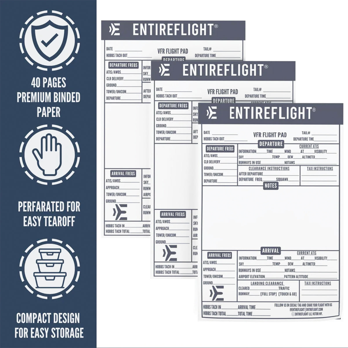 VFR Flight pads - 3 pack 