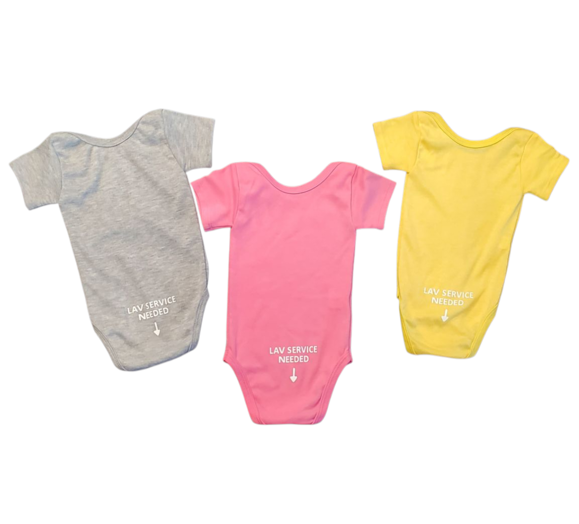 Onesie: White Jet, Lav Service image 1