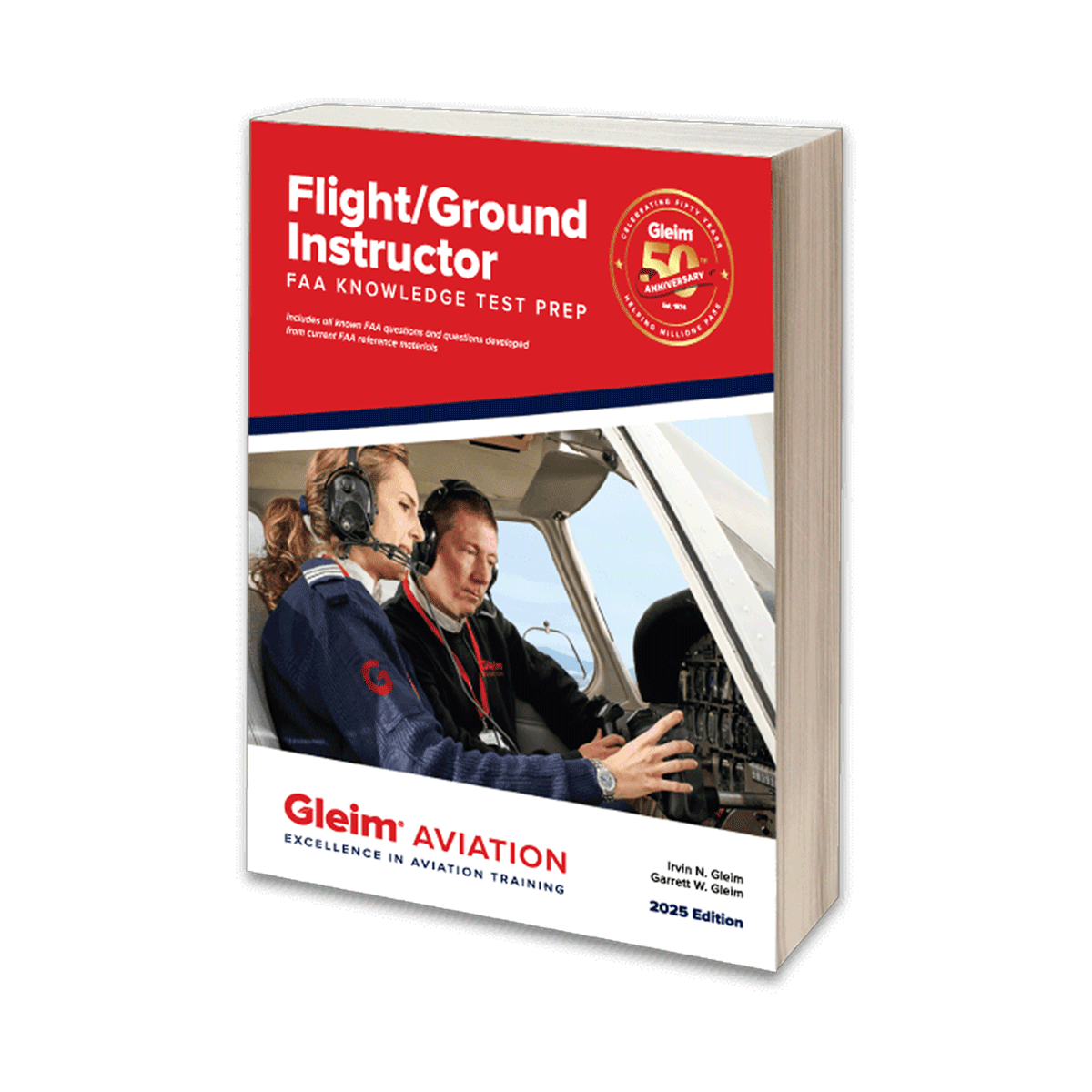 Gleim Flight/Ground Instructor FAA Knowledge Test Prep Book � 2025 Edition image 0
