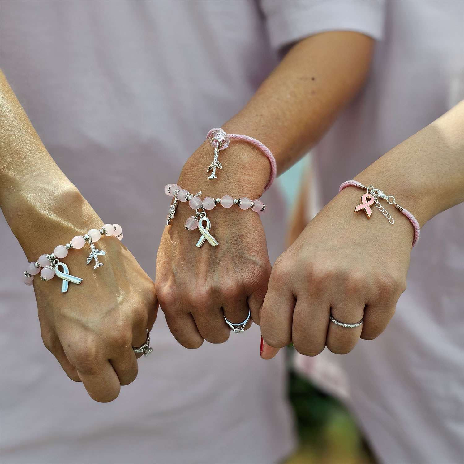 Pink Breast Cancer Awareness Bracelet image 1
