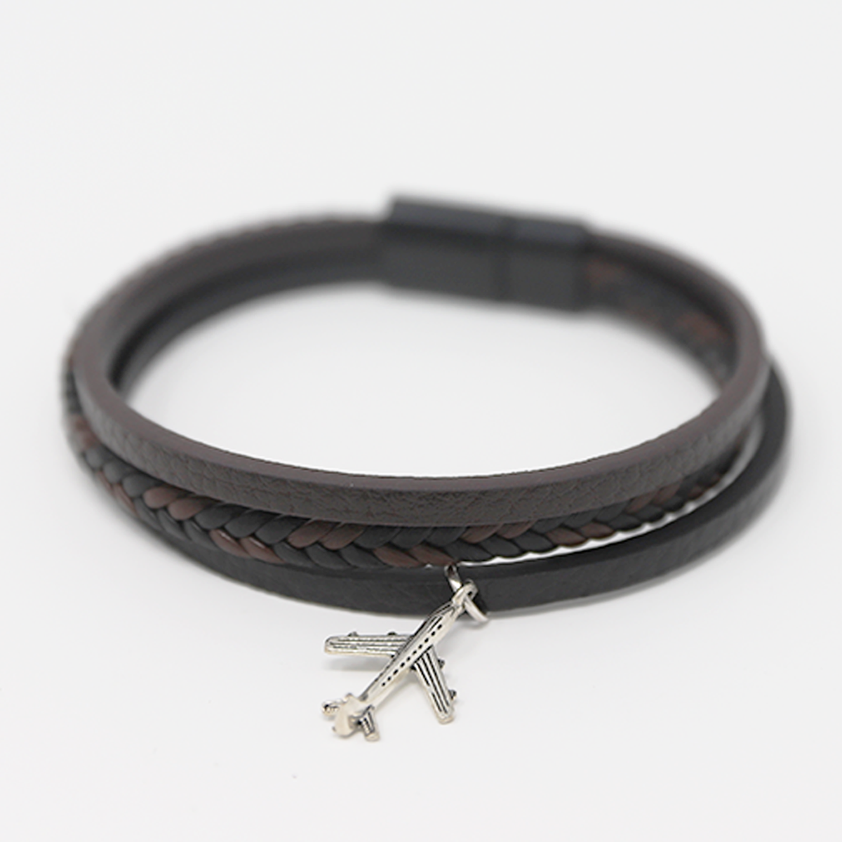 Braided Multicolor Airplane Bracelet image 0