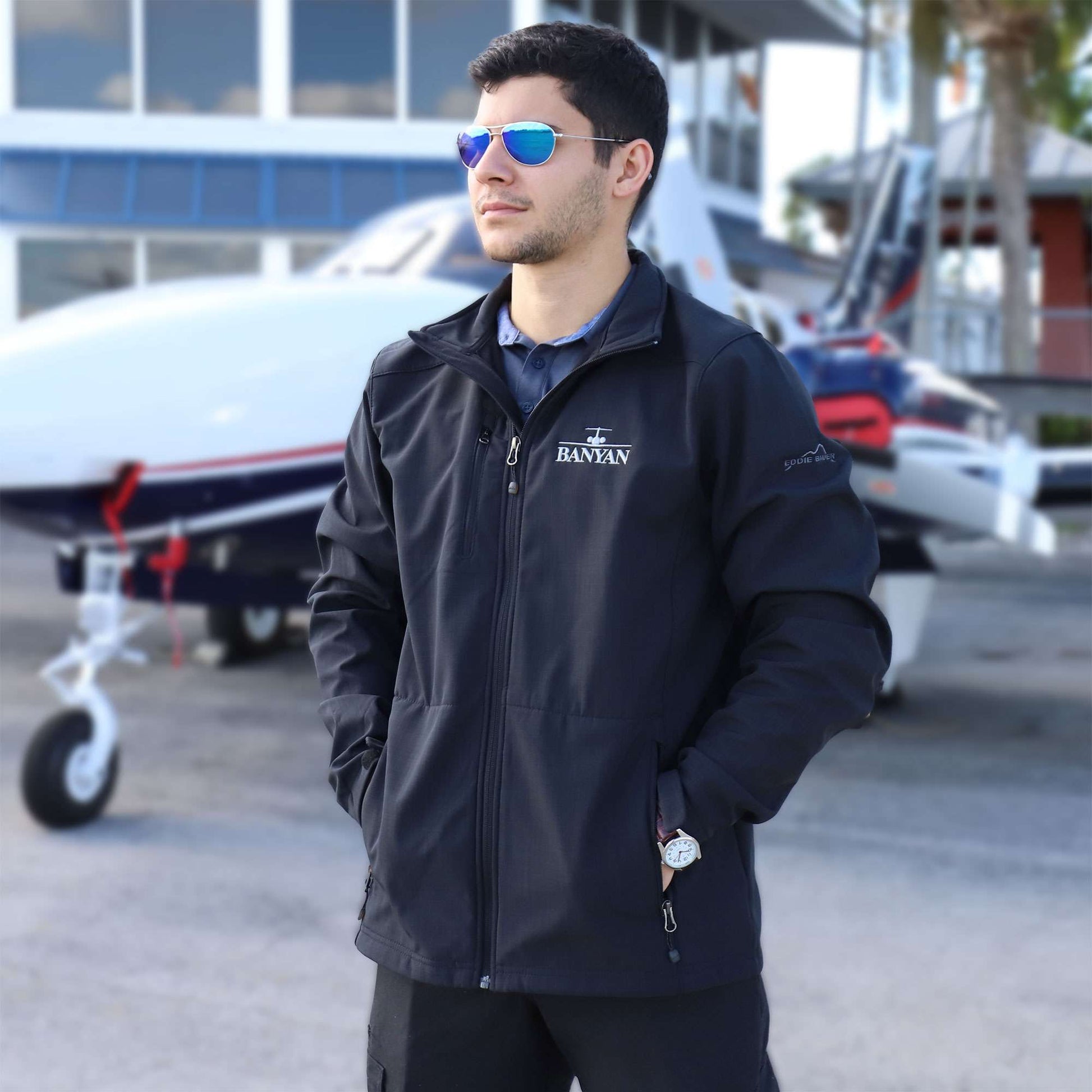 Eddie Bauer Mens Shaded Crosshatch Soft Shell Jacket image 0